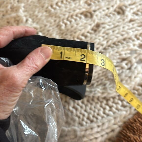 Kenneth Cole Women's Black Suede Edina Ankle Bootie Chunky Block Heels Boots, - Picture 9 of 9